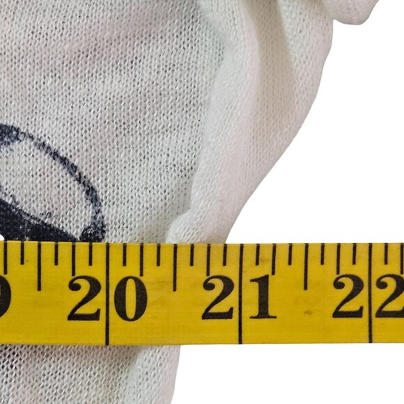 Skull Cashmere Women's White Linen Skull Print Top S Indie Vanguard Whimsygoth - Picture 5 of 12